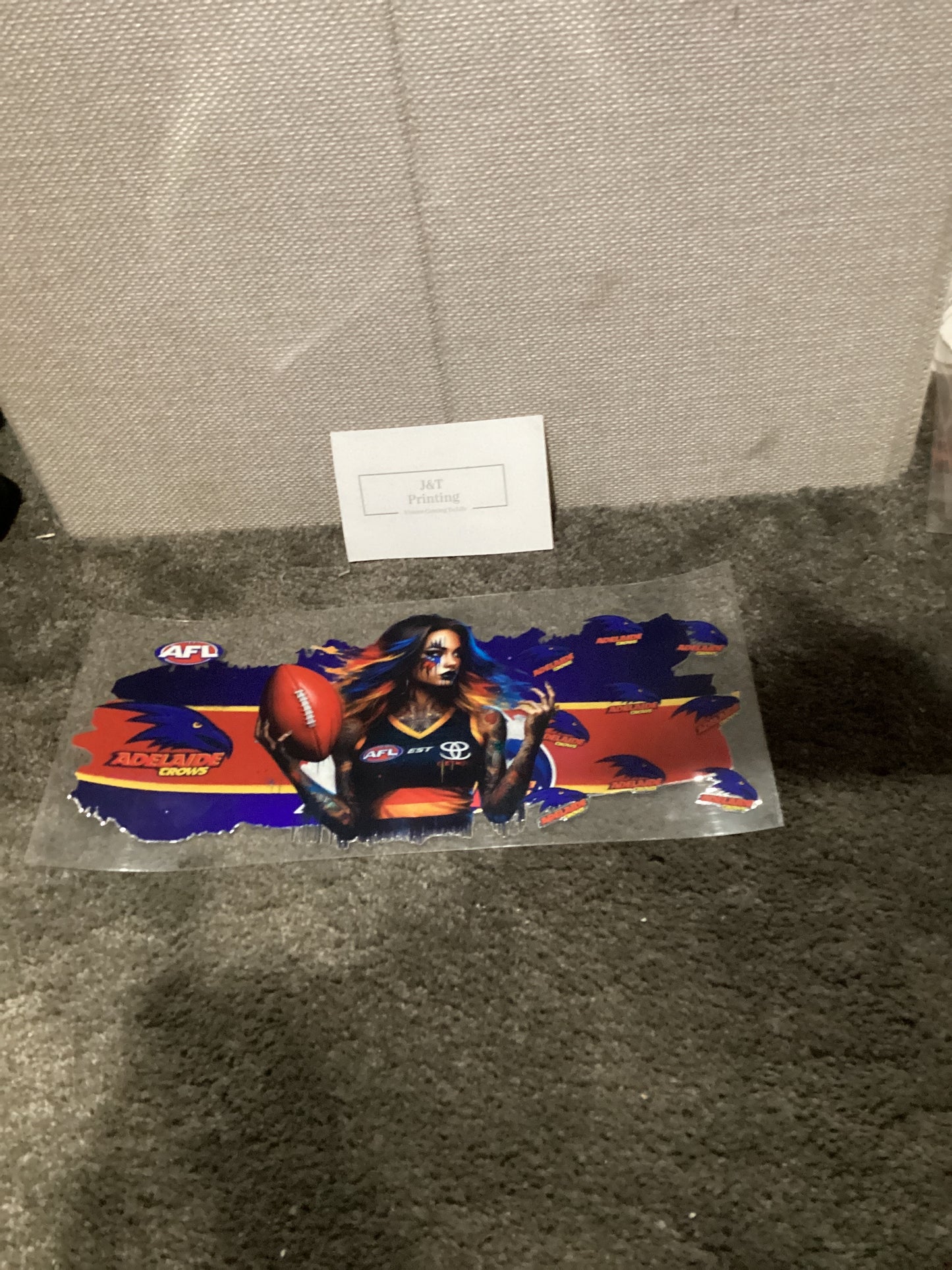 16oz AFL Adelaide crows uv dtf cup wrap