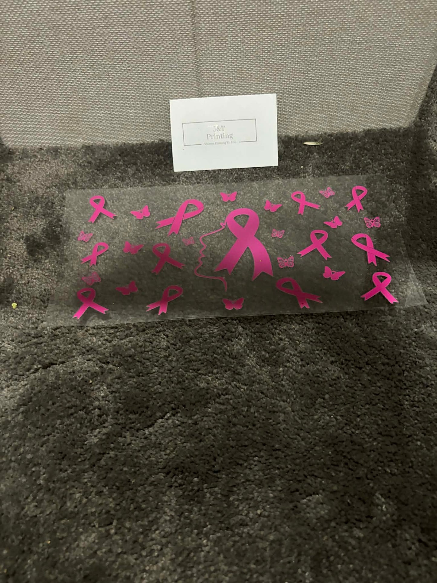 16oz breast cancer awareness UV dtf wrap