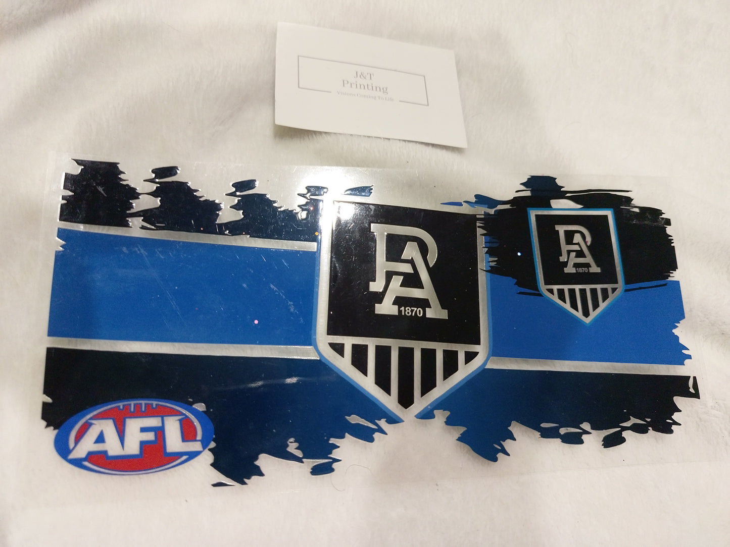 16oz AFL port Adelaide UV dtf cup wrap