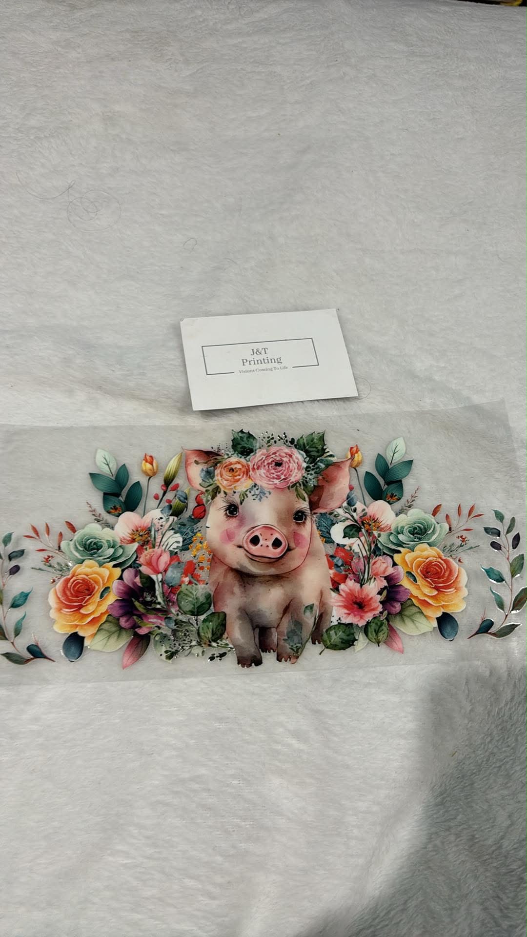 16oz floral pig