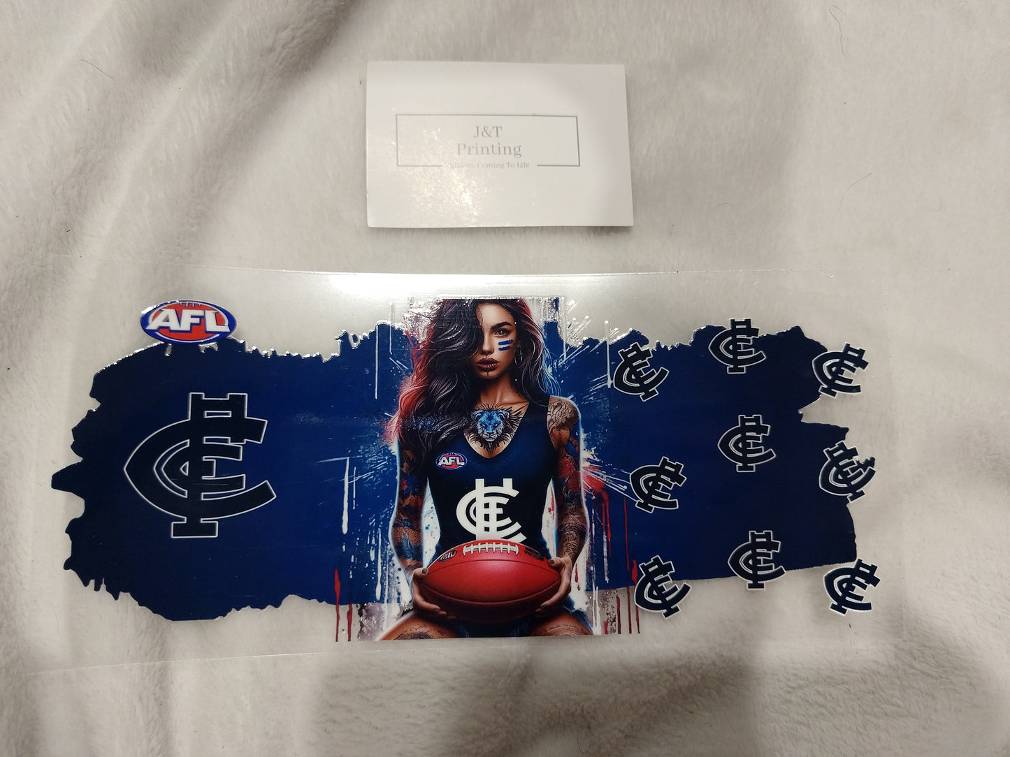 16oz Carlton football club UV dtf cup wrap