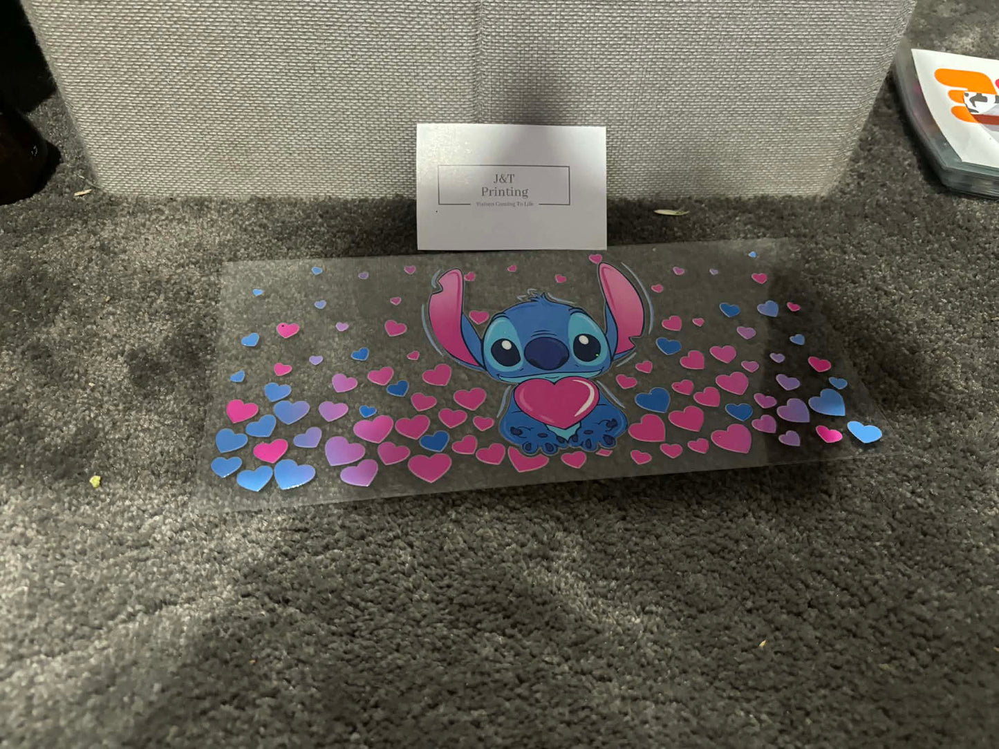 16oz stitch love UV dtf wrap