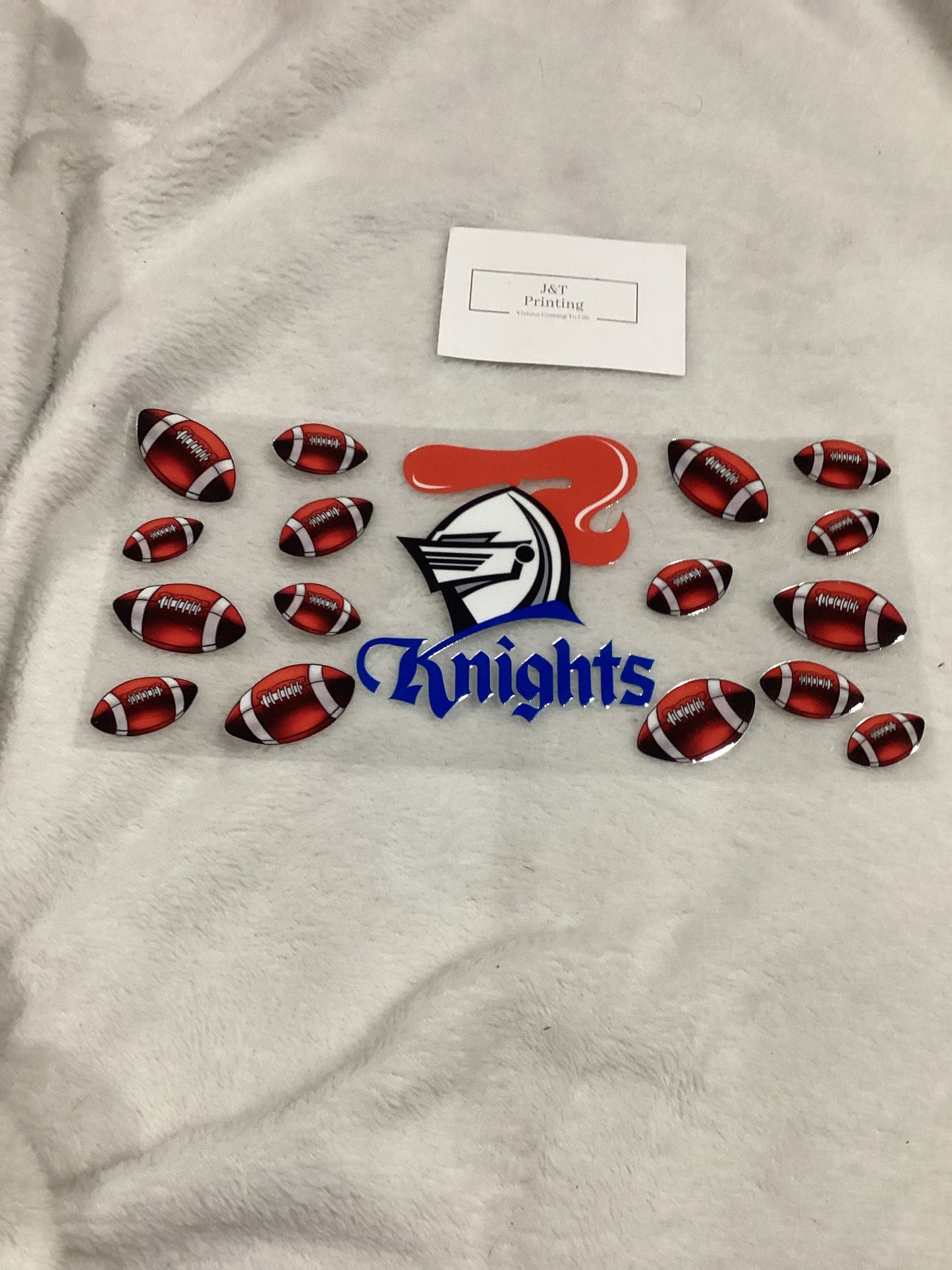 16oz NRL Knights UV dtf cup wrap