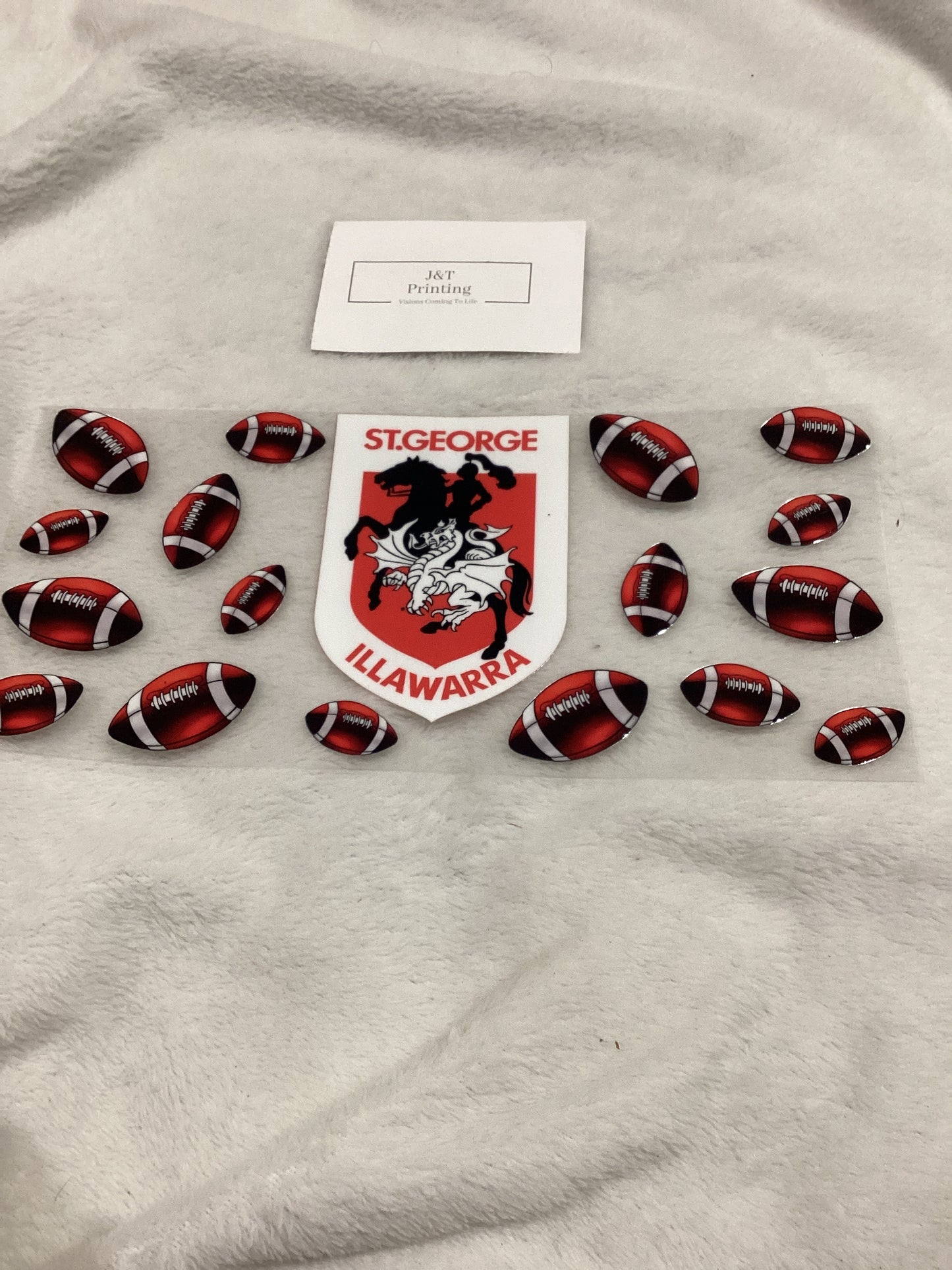 16oz NRL St George UV dtf cup wrap