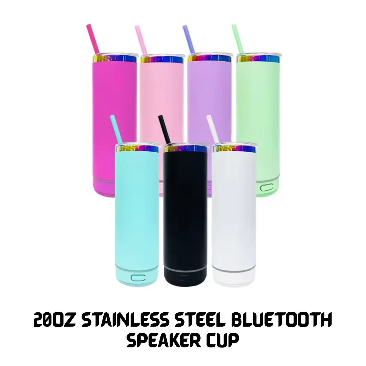 20oz stainless steel bluetooth speaker Cup