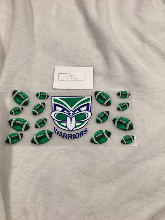 16oz NRL warriors UV dtf cup wrap