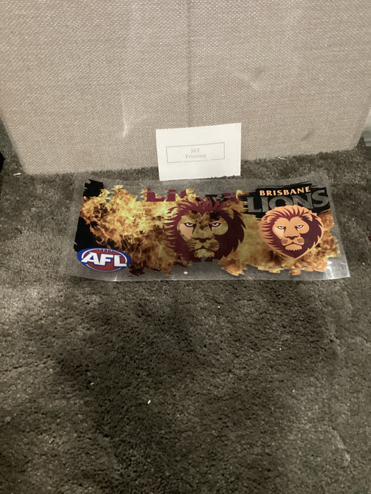 16oz AFL Brisbane lions uv dtf cup wrap