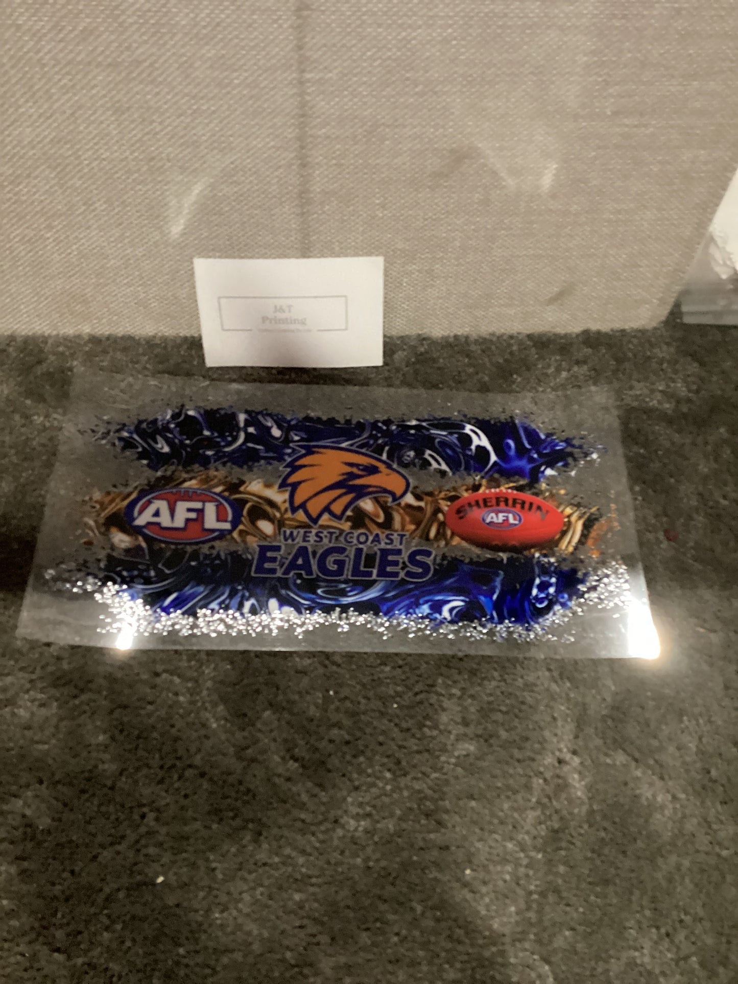 16oz AFL west coast eagles #2 uv dtf cup wraps
