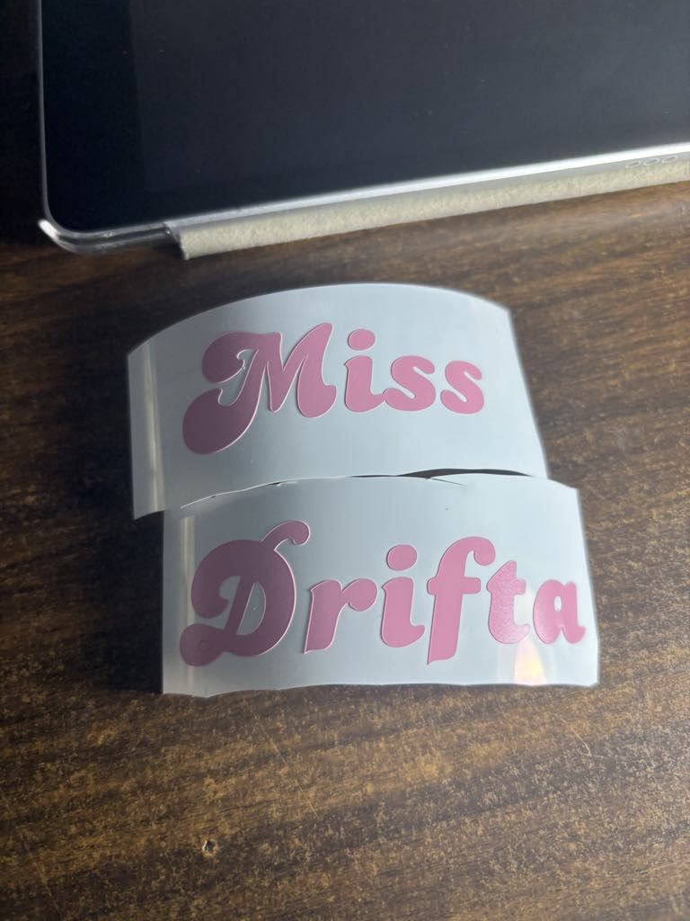 Miss Drifta Vinyl Car Sticker