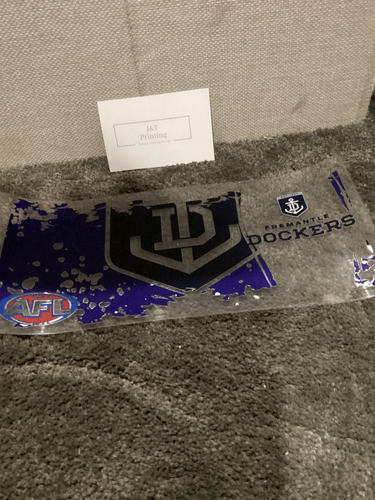 16oz Fremantle dockers #2 uv dtf cup wrap