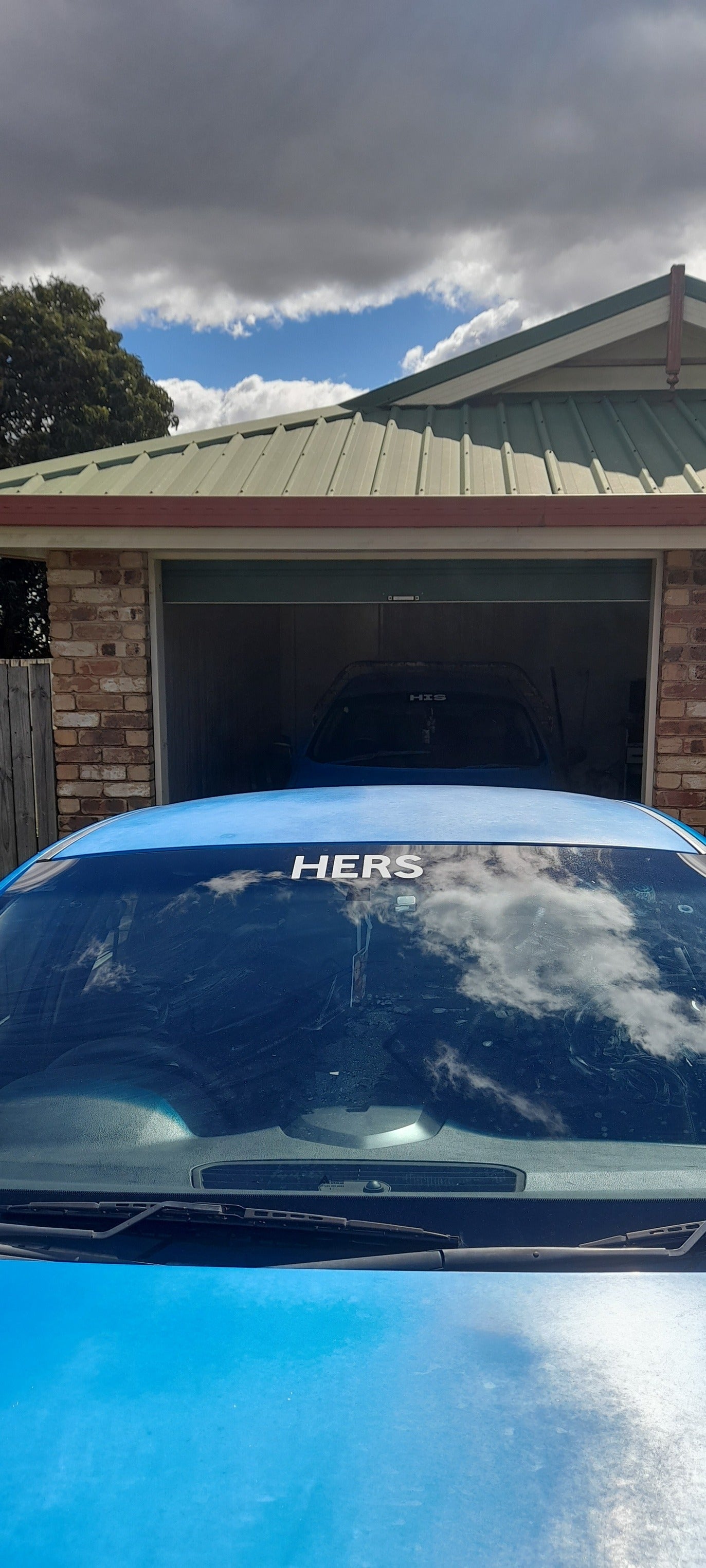 Hers vinyl Windscreen sticker