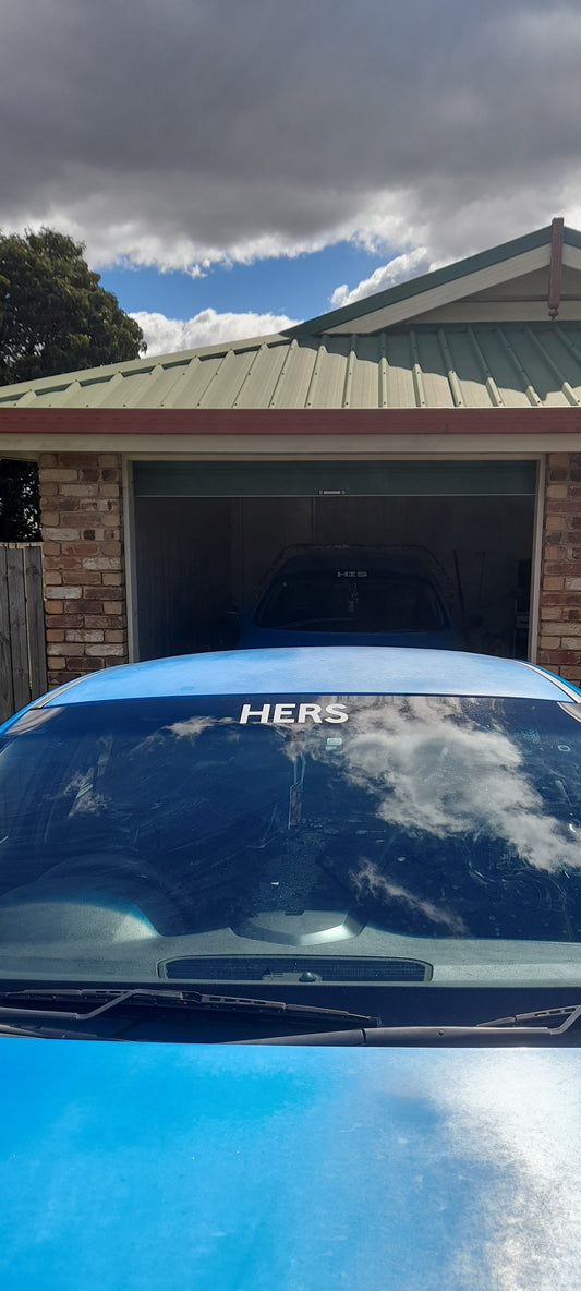 Hers vinyl Windscreen sticker