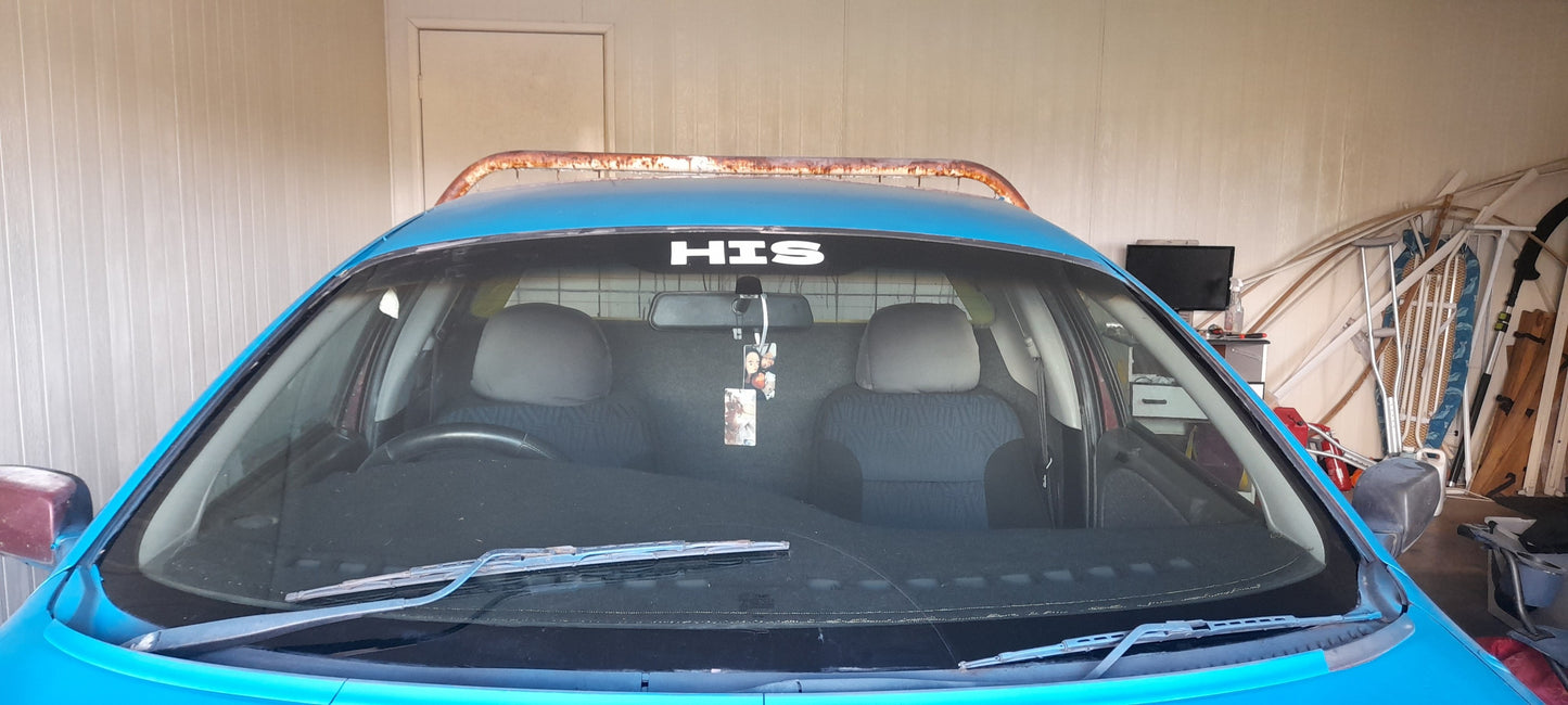 His Vinyl Windscreen sticker