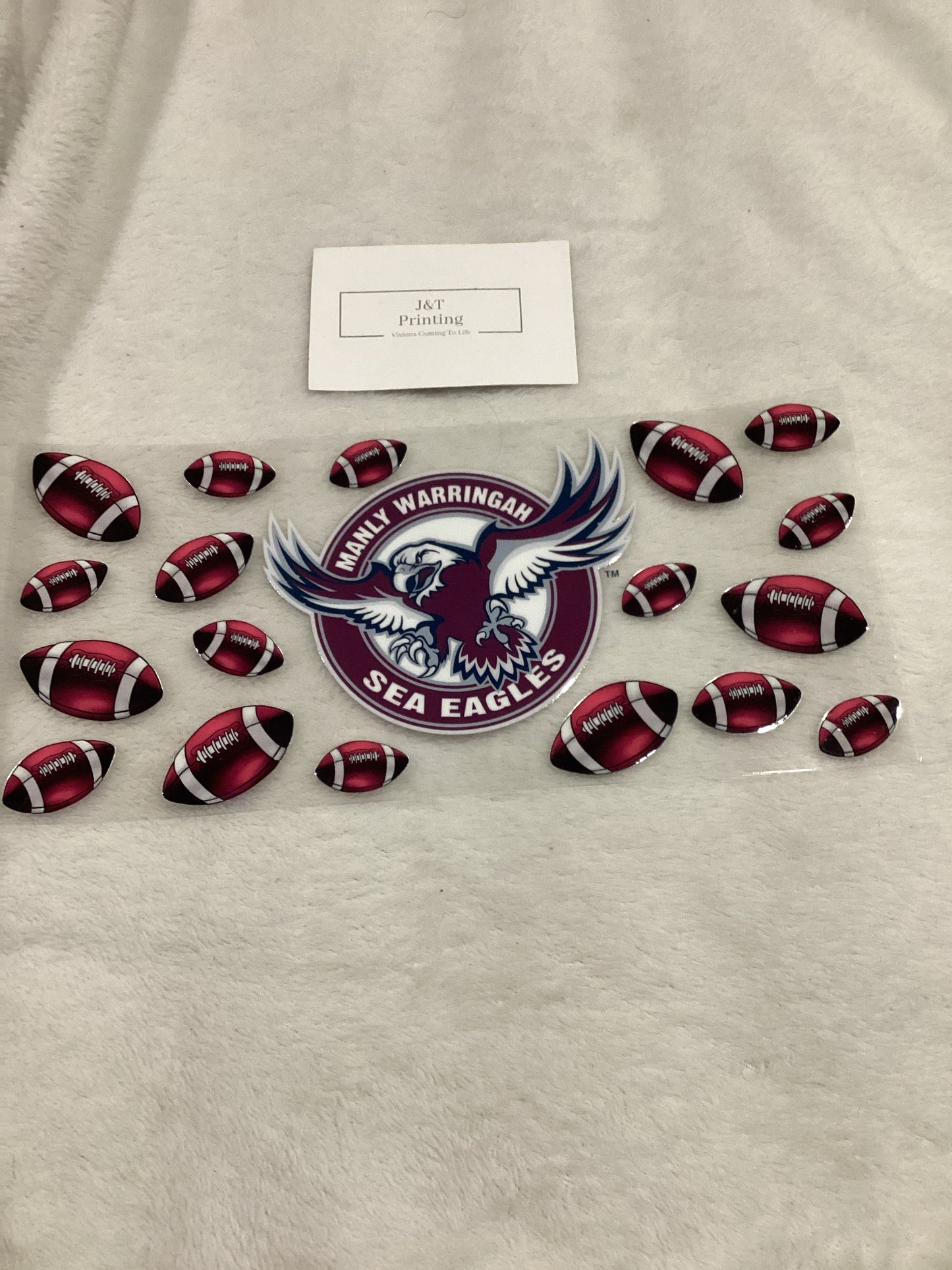 16oz NRL manly sea Eagles UV dtf cup wrap
