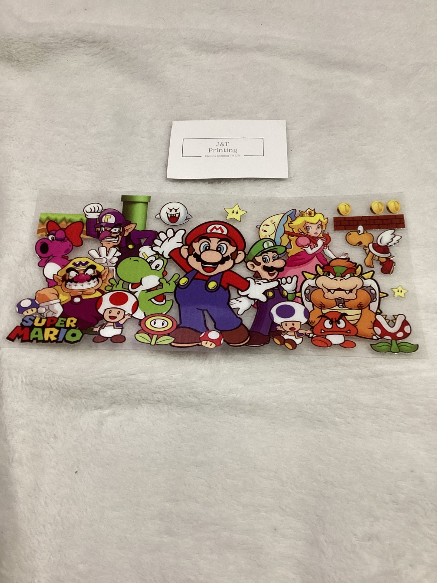 16oz Mario kart uv dtf cup wrap