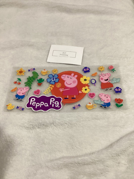 16oz Peppa pig uv dtf cup wrap
