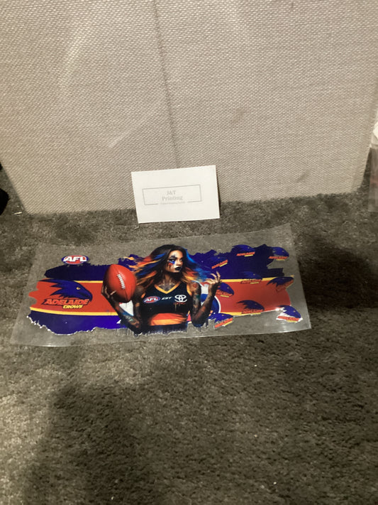 16oz AFL Adelaide crows uv dtf cup wrap