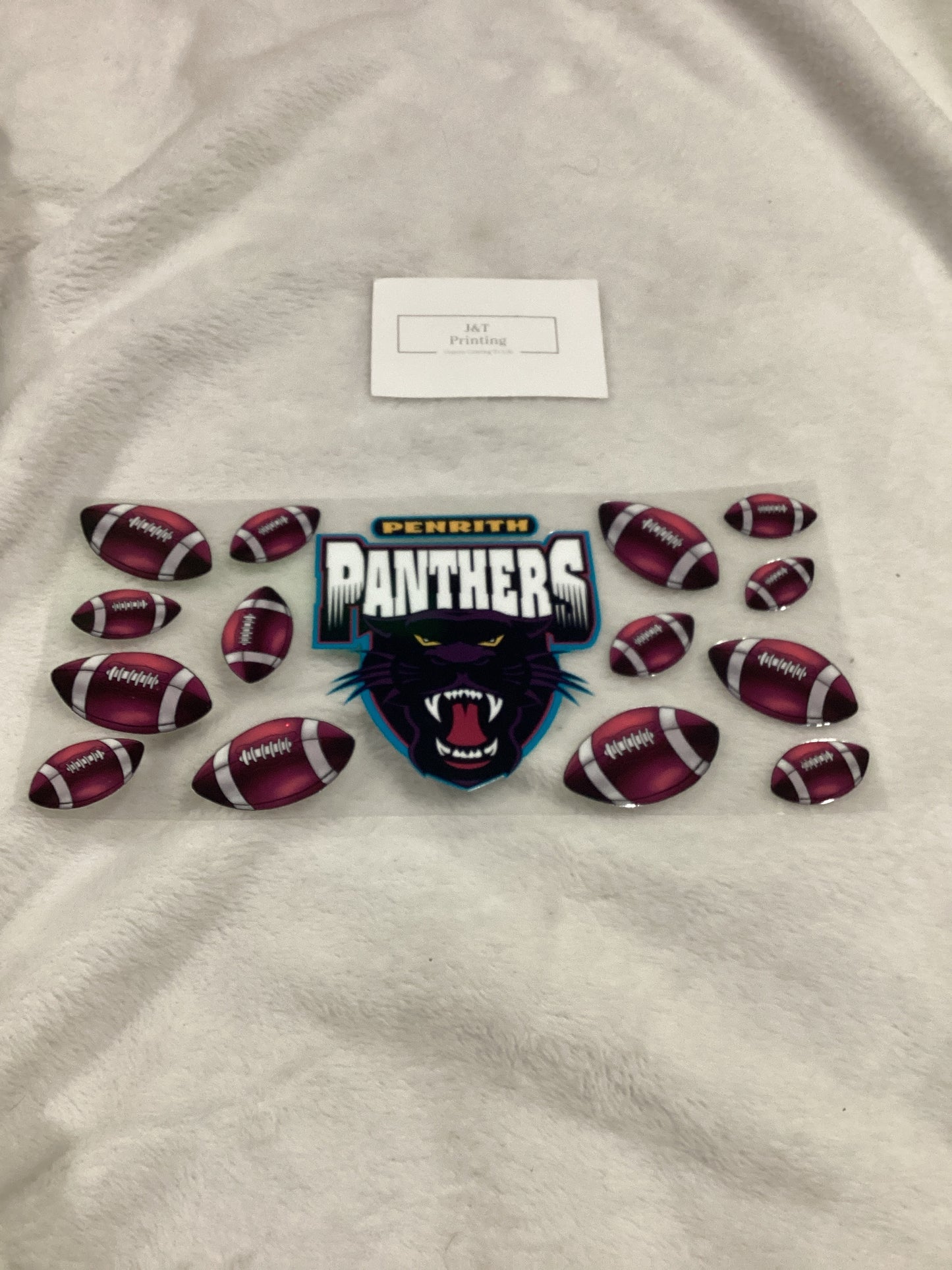 16oz NRL panthers UV dtf cup wrap