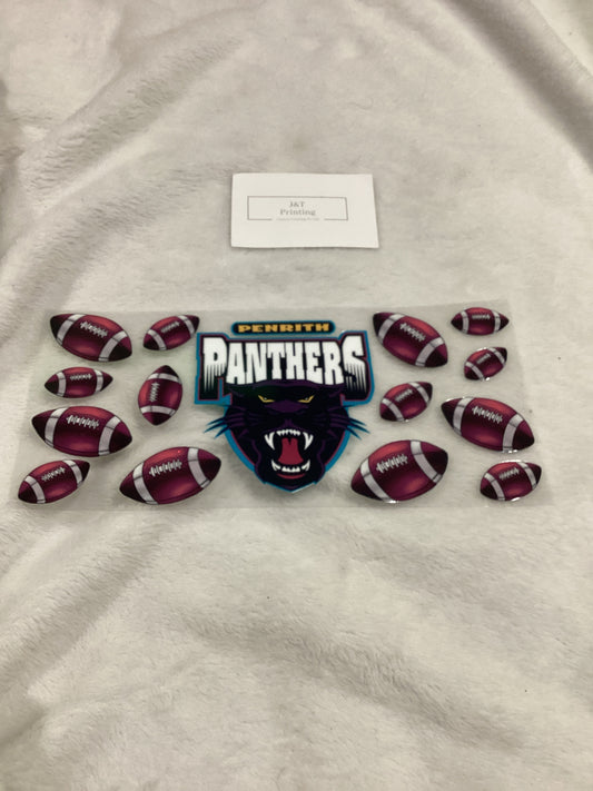16oz NRL panthers UV dtf cup wrap