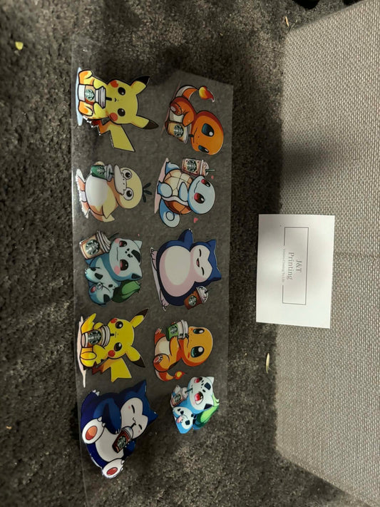 Pokemon Starbucks 16oz cup wrap