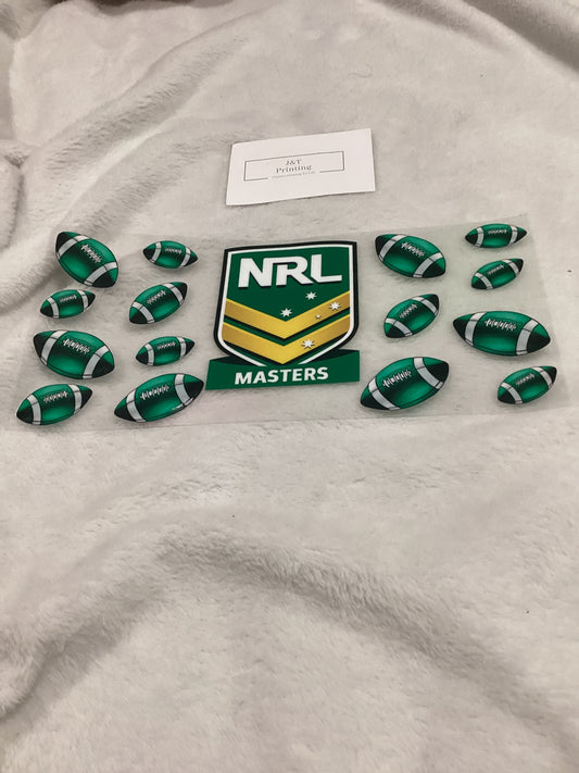 16oz NRL masters UV dtf cup wrap