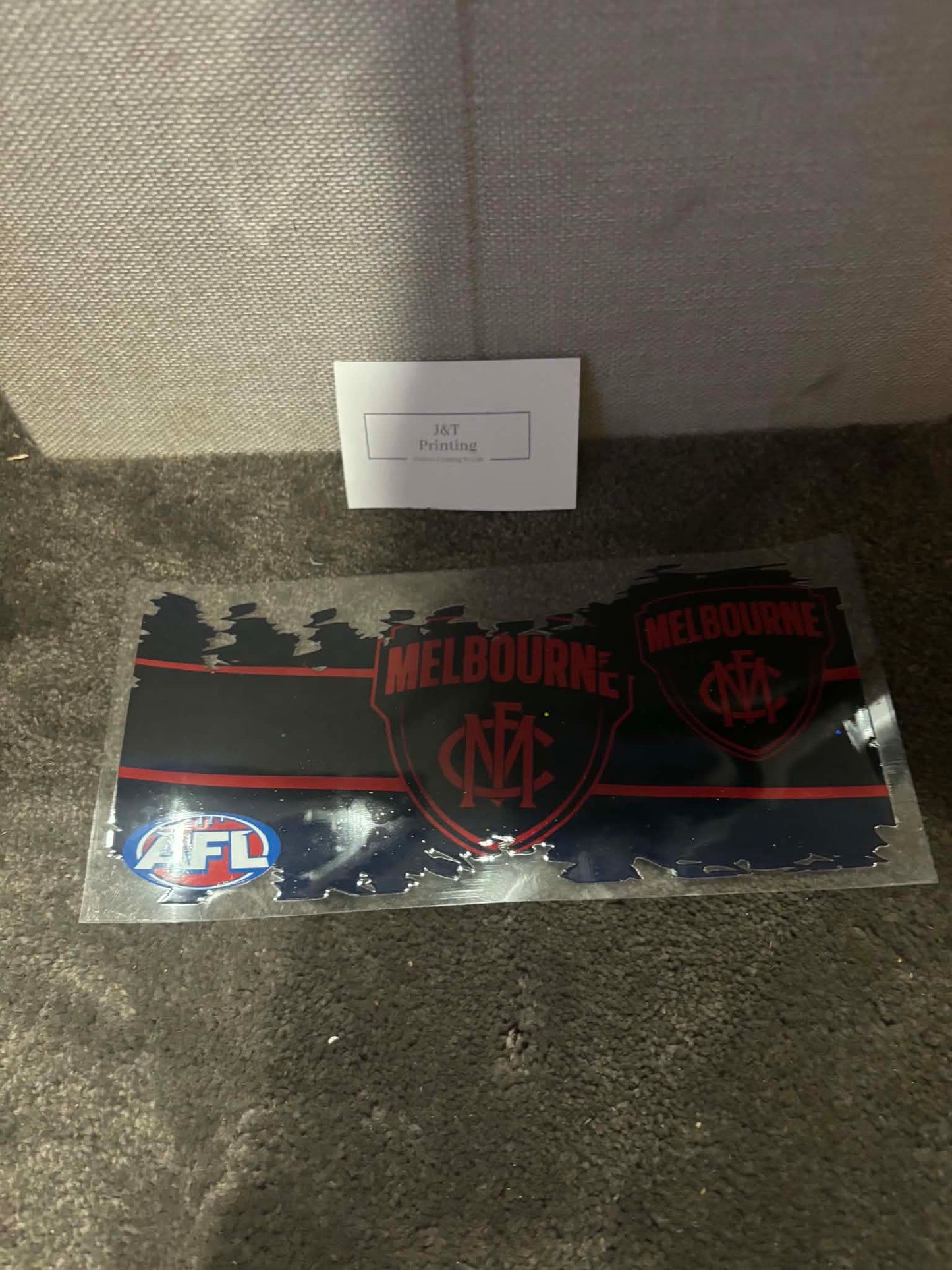 16oz AFL Melbourne UV dtf cup wrap