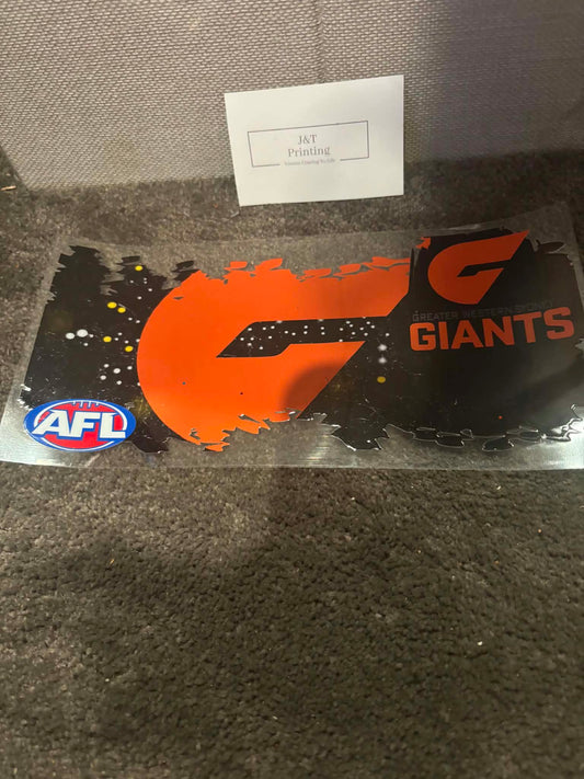 16oz AFL Sydney giants UV dtf cup wrap