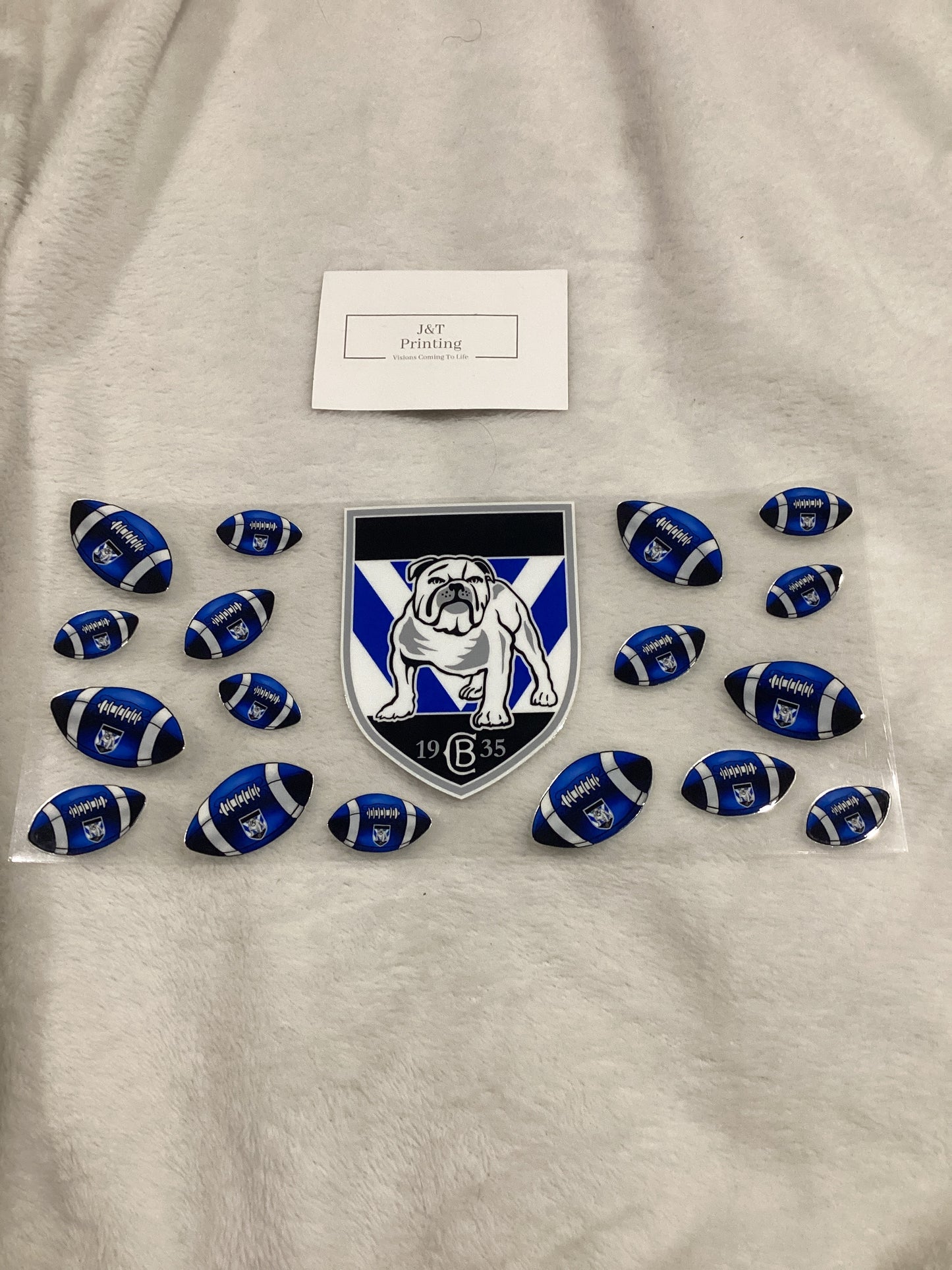 16oz NRL bulldogs UV dtf cup wrap