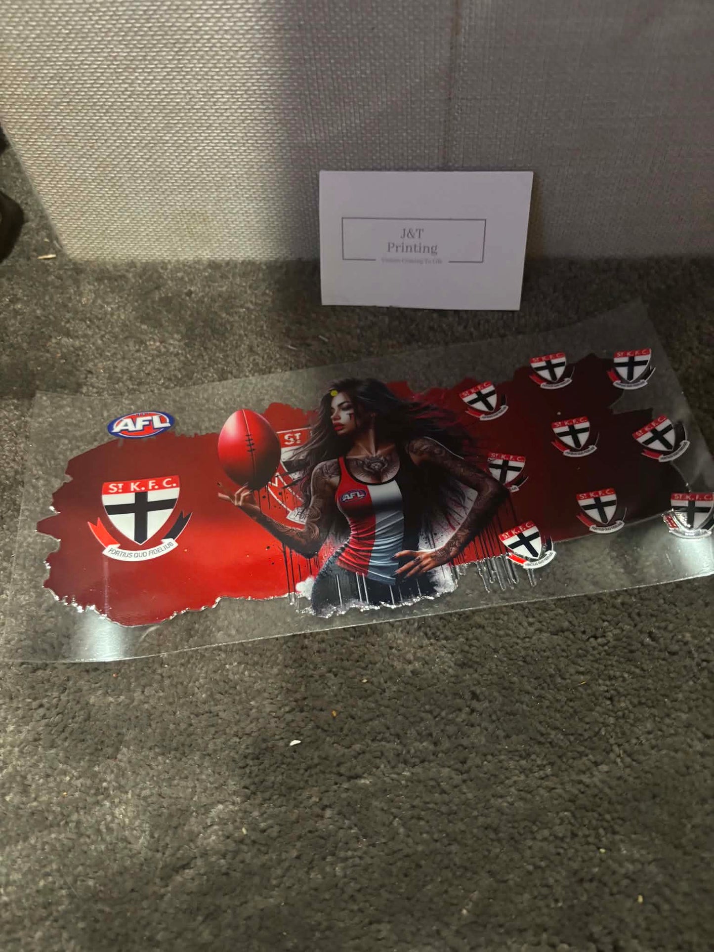 16oz AFL  st Kilda UV dtf cup wrap