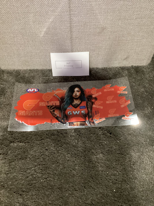 16oz AFL giants #2 uv dtf cup wrap
