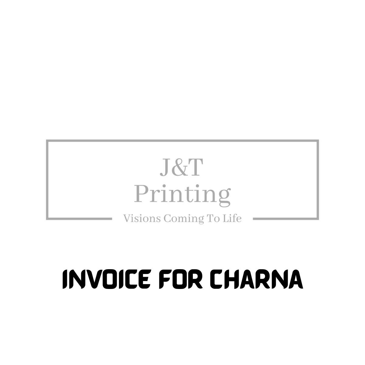 Invoice For Charna