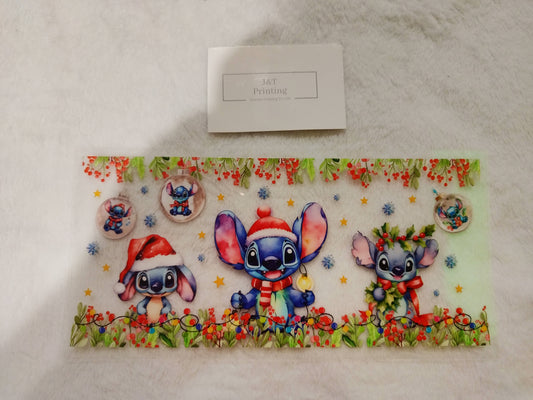 UV dtf 16oz Christmas stitch