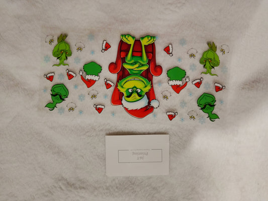 16oz UV dtf Grinch